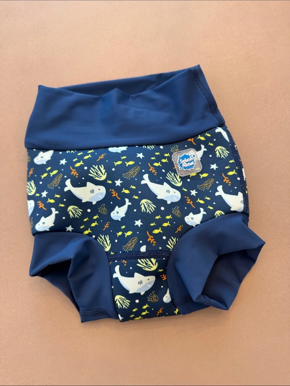 Splash About Navy Shark Swim Diaper Cover for Kids